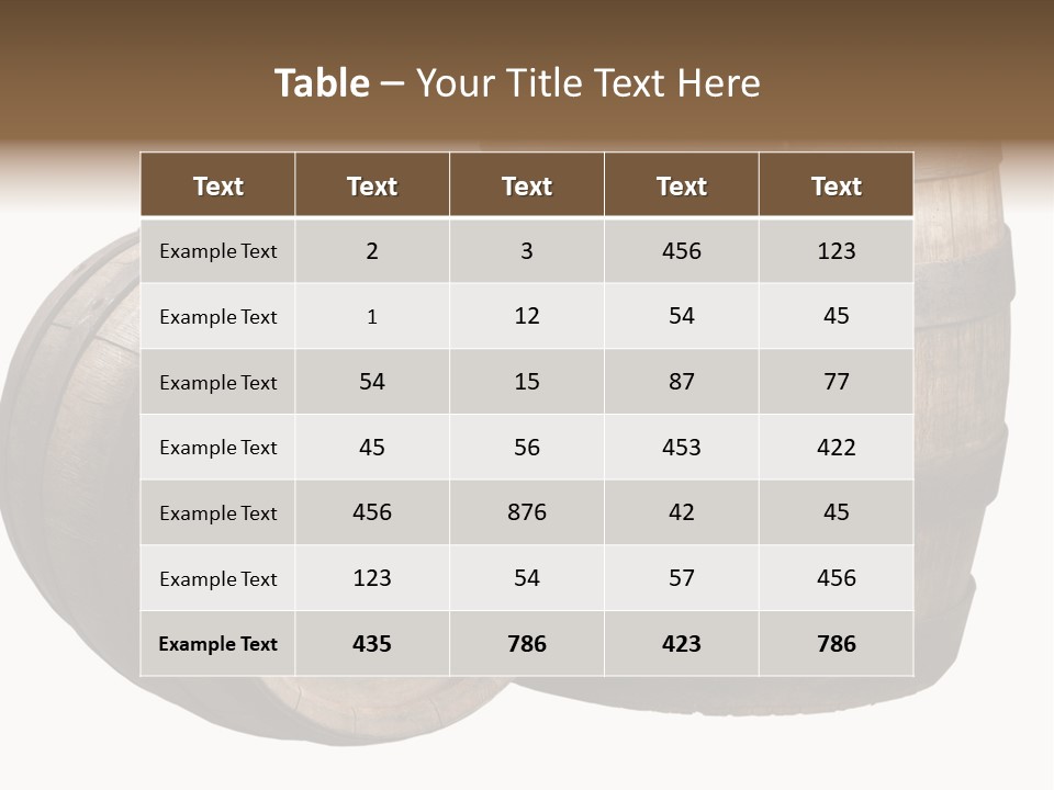 Wood Barrels PowerPoint Template