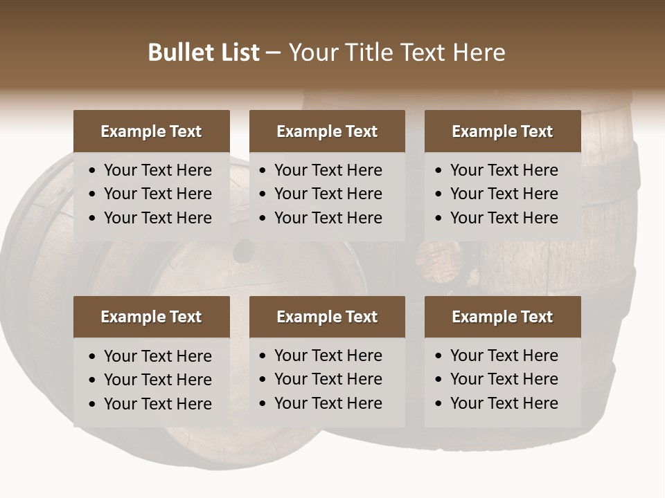 Wood Barrels PowerPoint Template