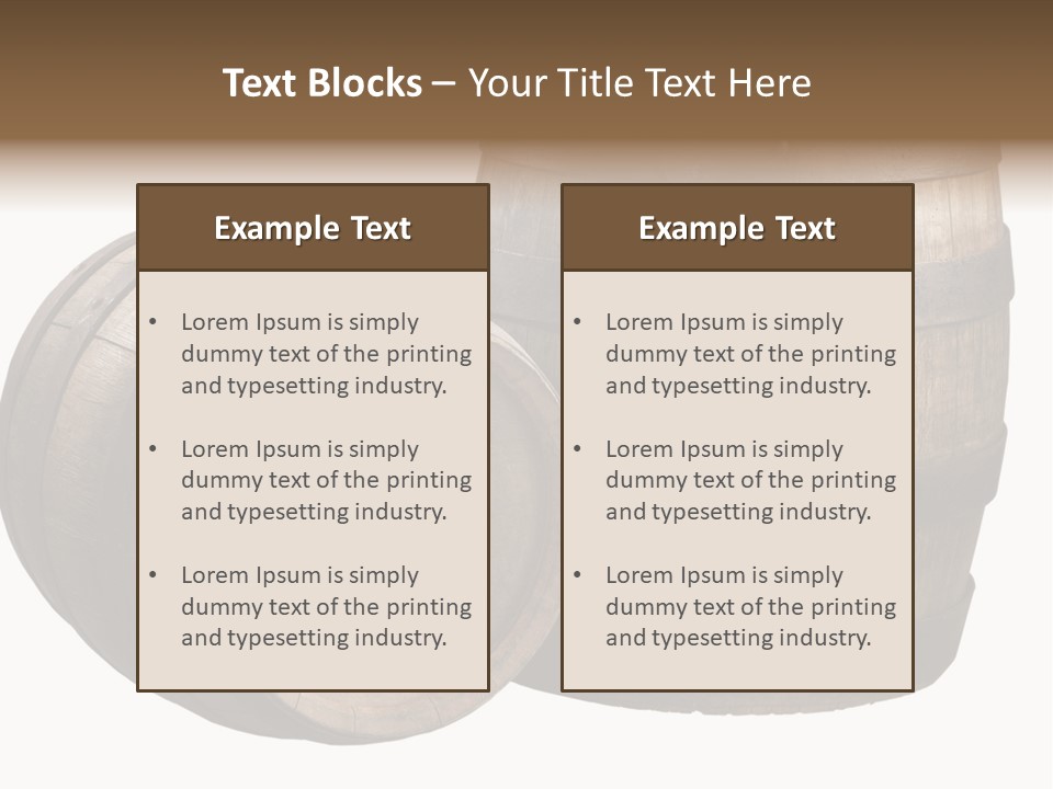 Wood Barrels PowerPoint Template