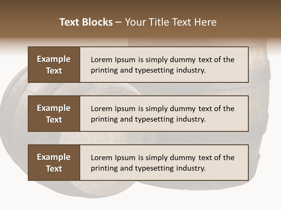 Wood Barrels PowerPoint Template