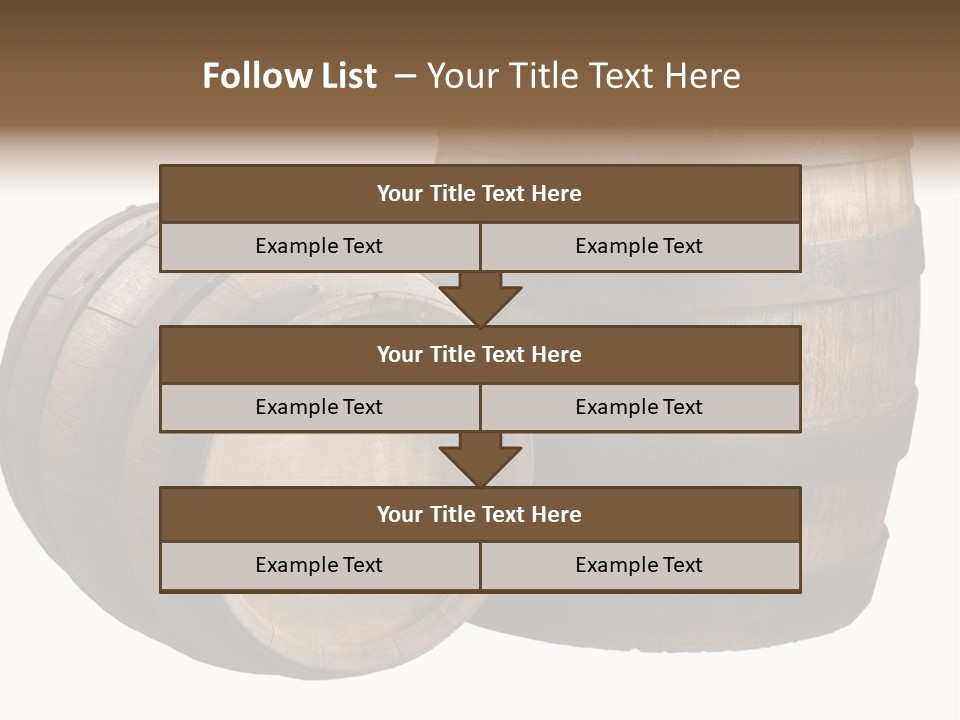 Wood Barrels PowerPoint Template
