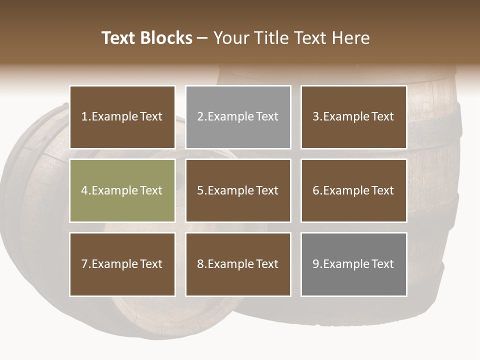 Wood Barrels PowerPoint Template