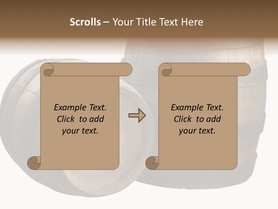 Wood Barrels PowerPoint Template