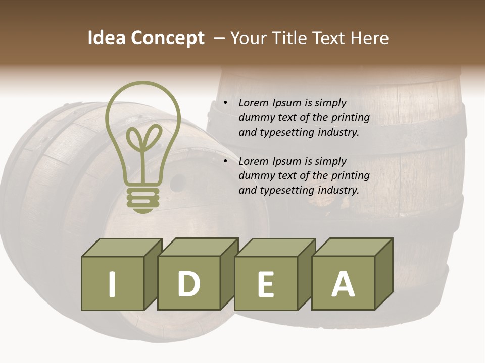 Wood Barrels PowerPoint Template