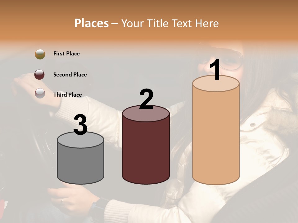 Woman Driving Car PowerPoint Template