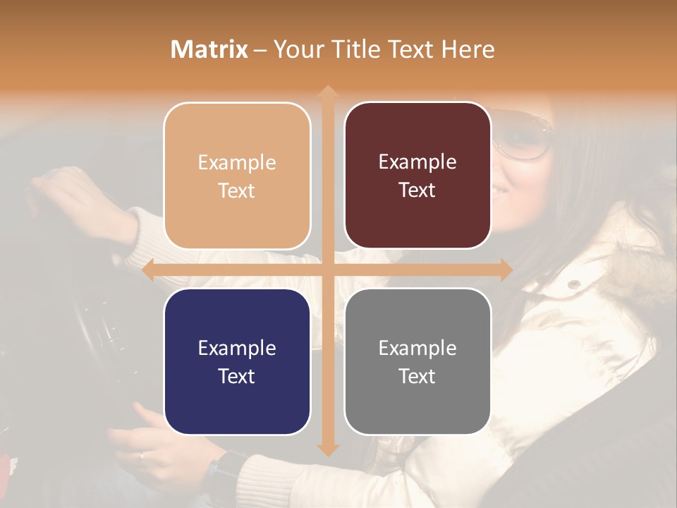 Woman Driving Car PowerPoint Template