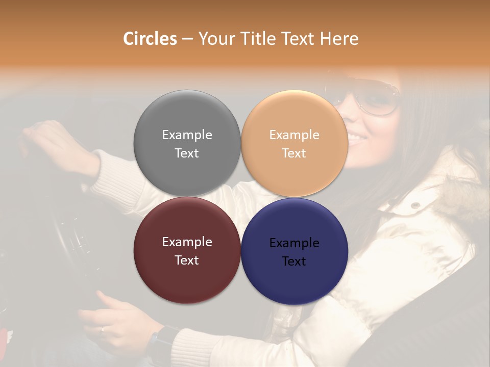 Woman Driving Car PowerPoint Template