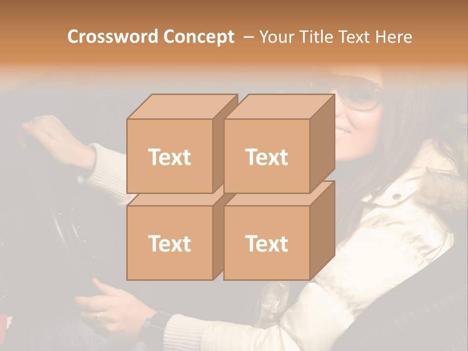 Woman Driving Car PowerPoint Template