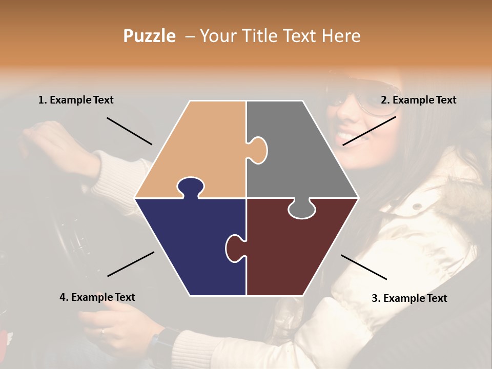 Woman Driving Car PowerPoint Template