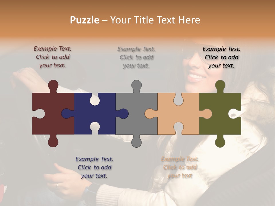 Woman Driving Car PowerPoint Template