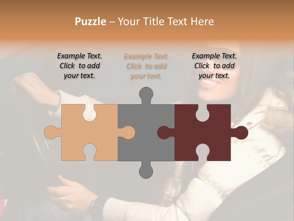 Woman Driving Car PowerPoint Template