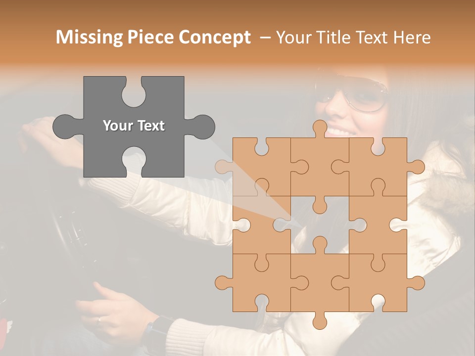 Woman Driving Car PowerPoint Template