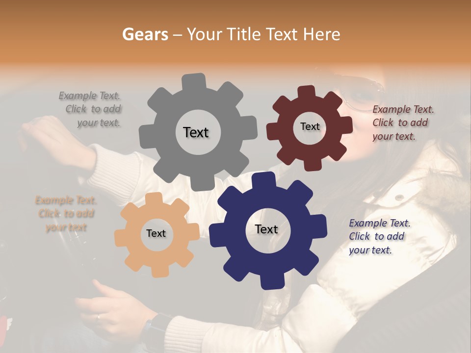 Woman Driving Car PowerPoint Template