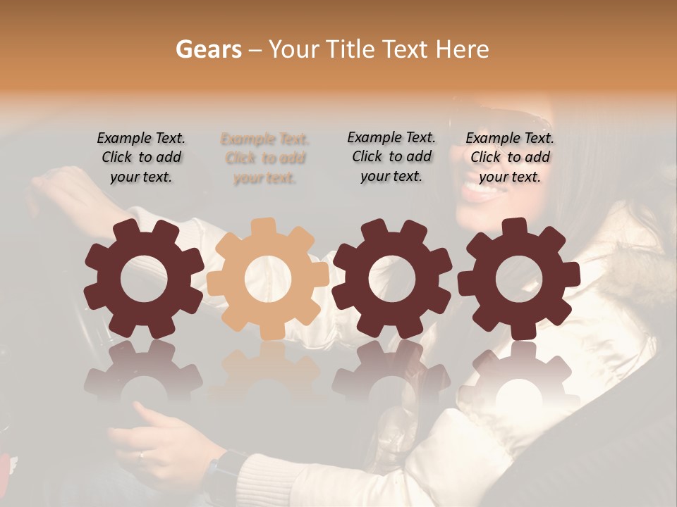 Woman Driving Car PowerPoint Template