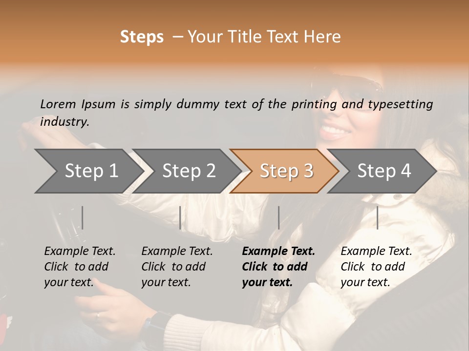 Woman Driving Car PowerPoint Template