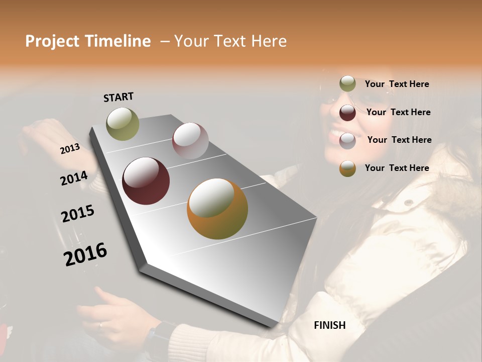 Woman Driving Car PowerPoint Template
