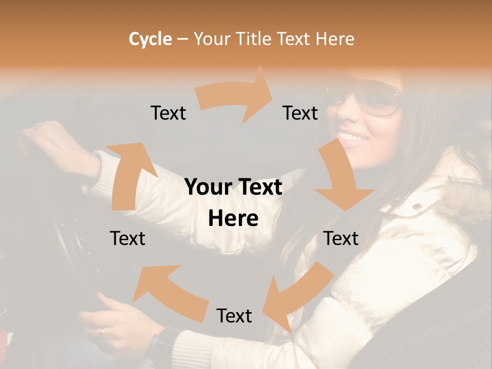 Woman Driving Car PowerPoint Template