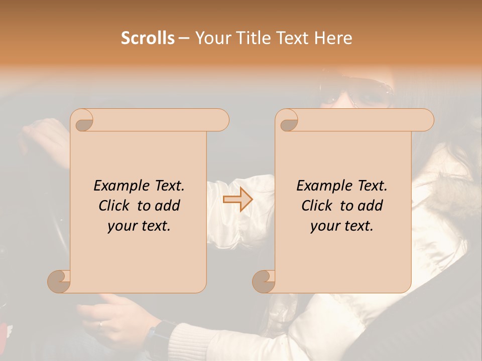 Woman Driving Car PowerPoint Template