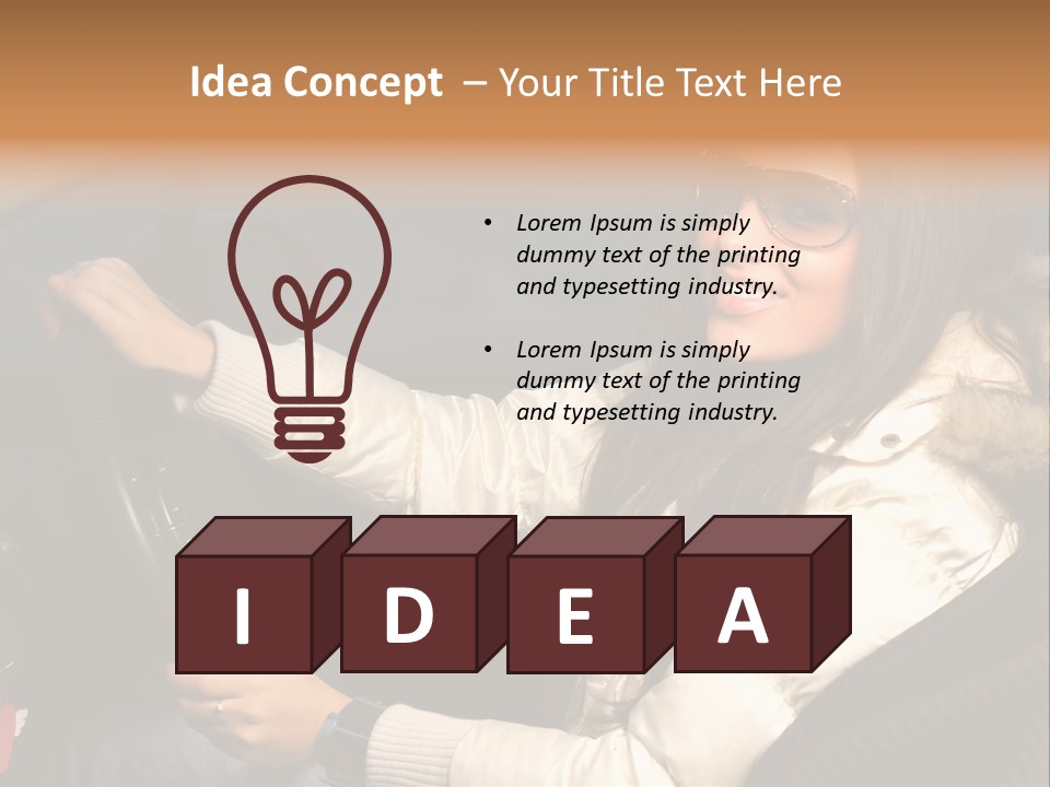 Woman Driving Car PowerPoint Template