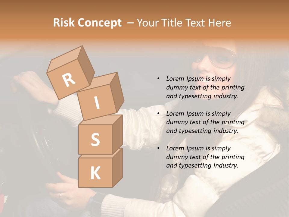 Woman Driving Car PowerPoint Template