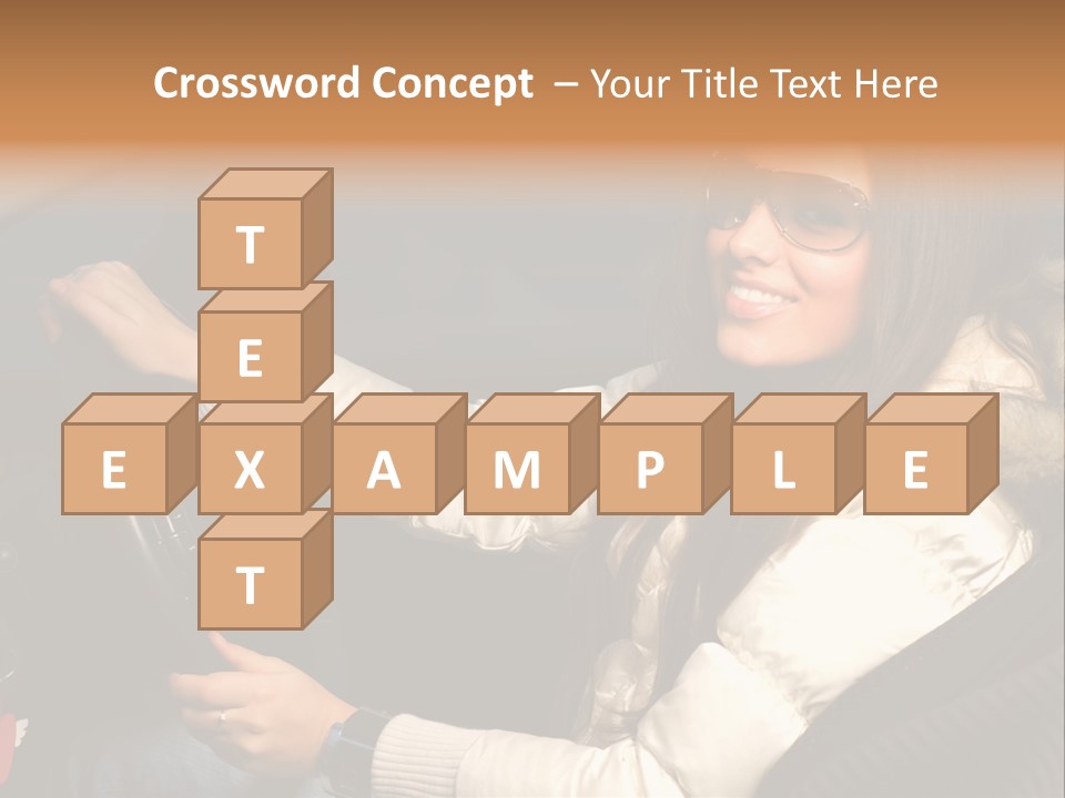 Woman Driving Car PowerPoint Template