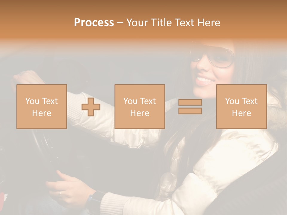 Woman Driving Car PowerPoint Template