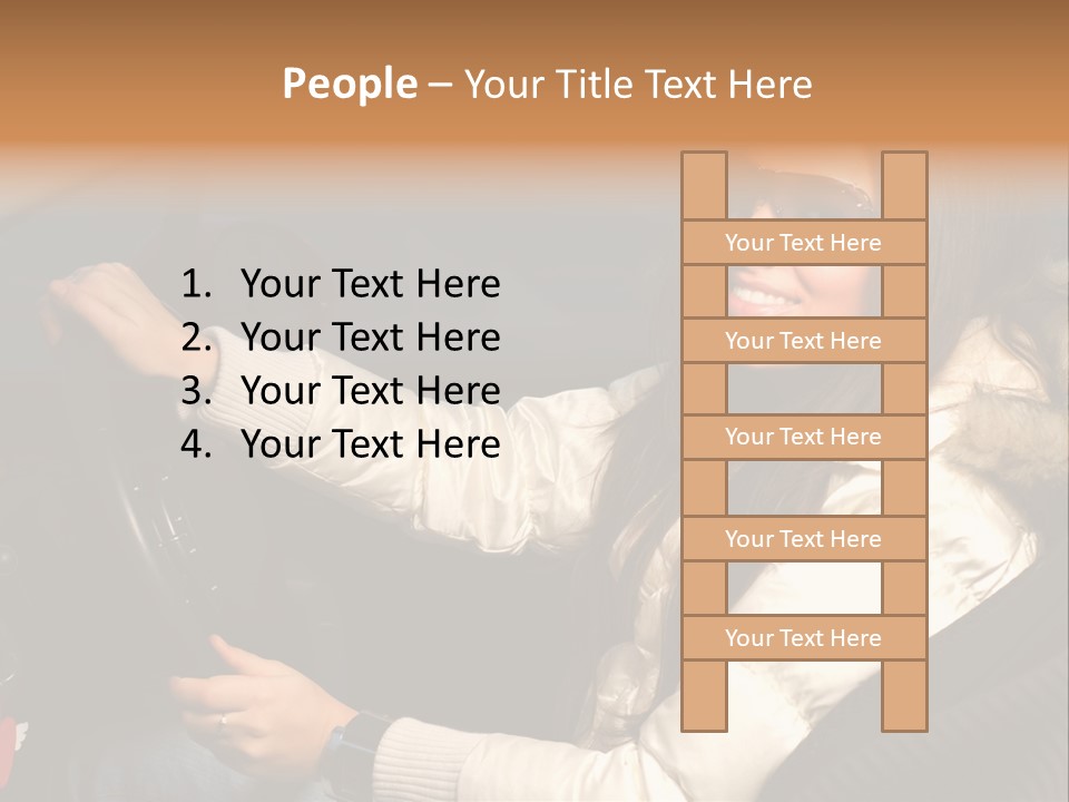 Woman Driving Car PowerPoint Template
