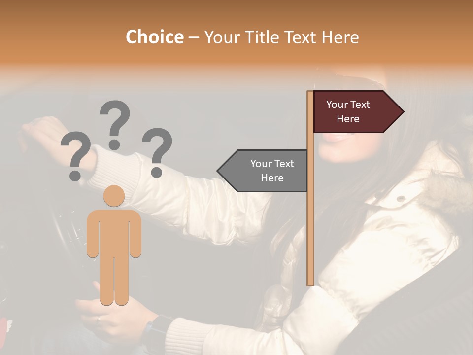 Woman Driving Car PowerPoint Template