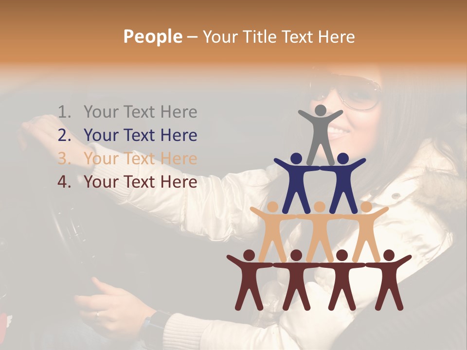 Woman Driving Car PowerPoint Template
