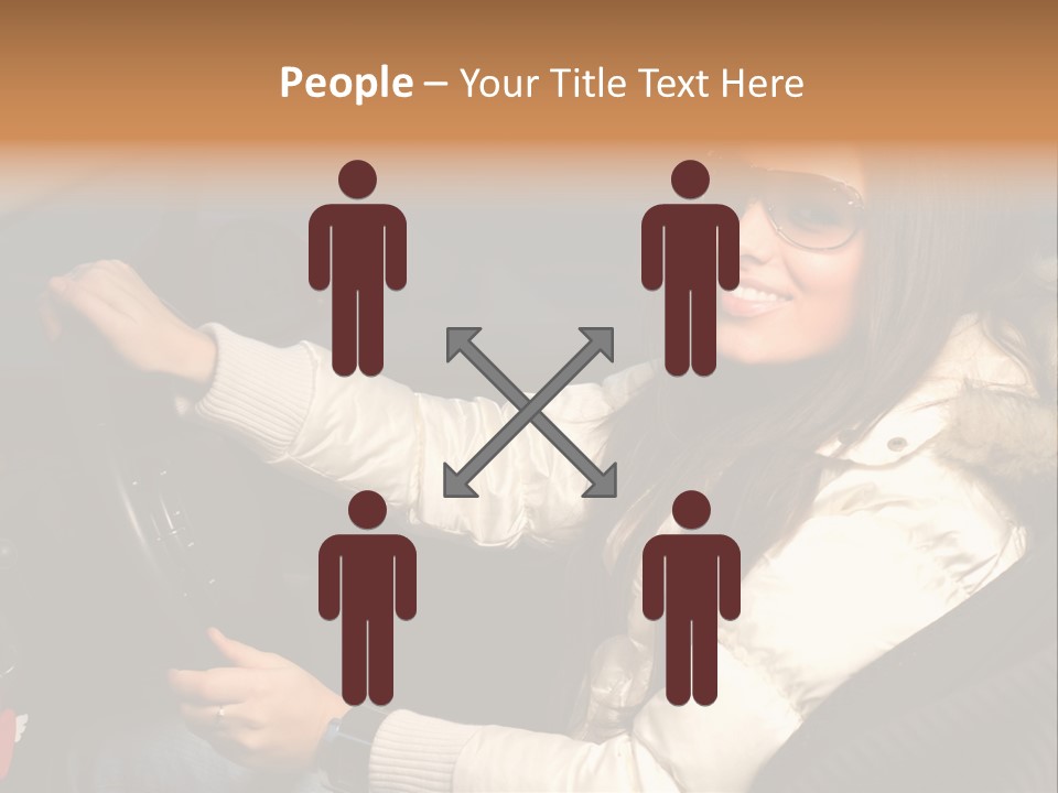 Woman Driving Car PowerPoint Template