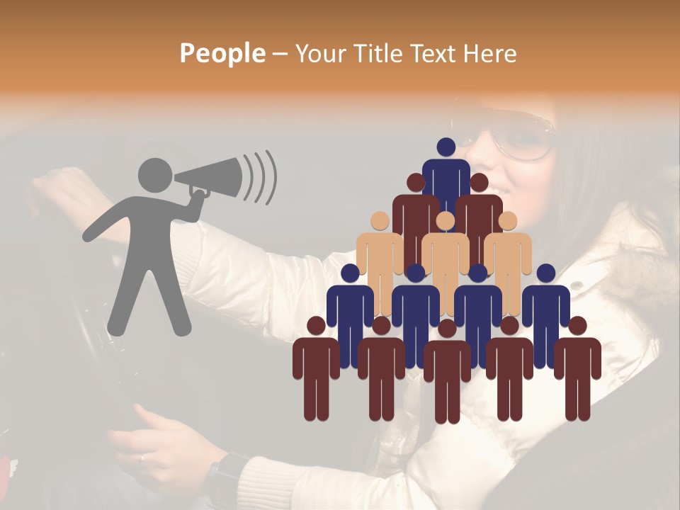 Woman Driving Car PowerPoint Template