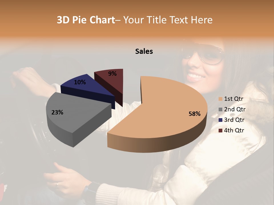 Woman Driving Car PowerPoint Template