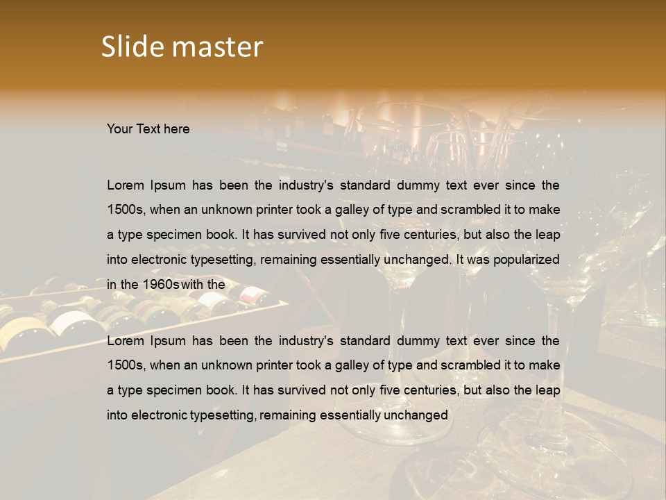 Atmosphere Club Glass PowerPoint Template