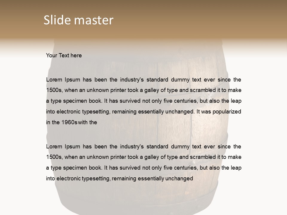 Vat Thirst Cask PowerPoint Template