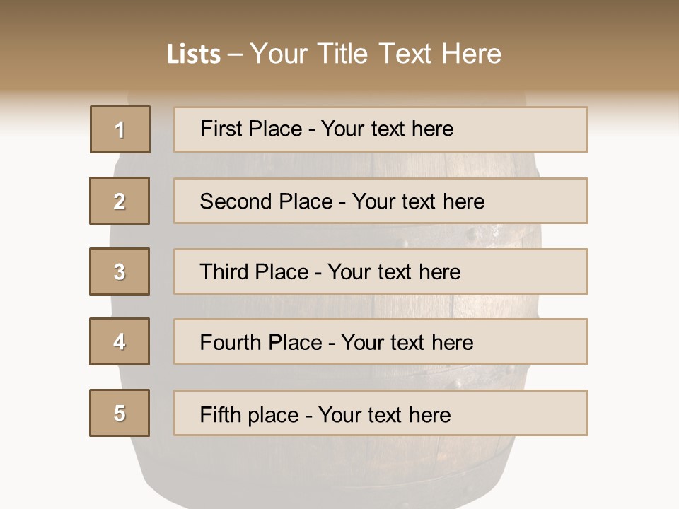 Vat Thirst Cask PowerPoint Template