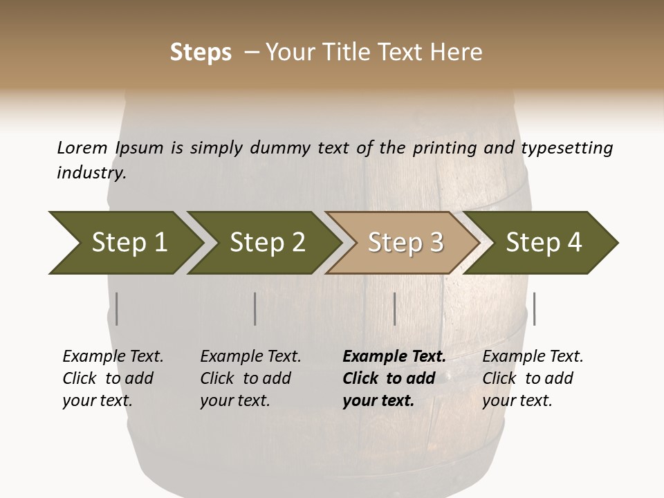 Vat Thirst Cask PowerPoint Template