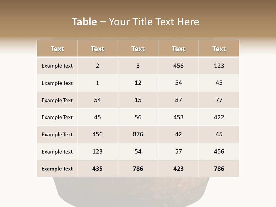Vat Thirst Cask PowerPoint Template