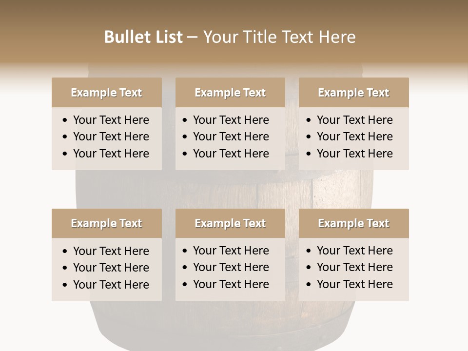 Vat Thirst Cask PowerPoint Template