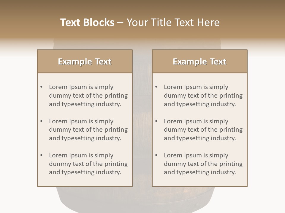 Vat Thirst Cask PowerPoint Template