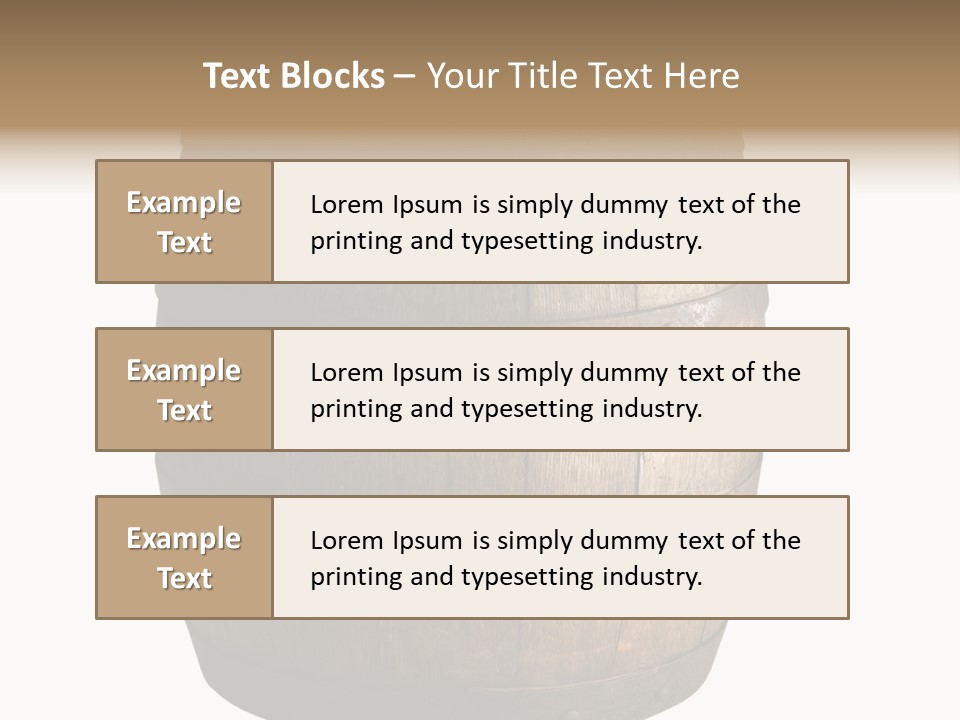 Vat Thirst Cask PowerPoint Template