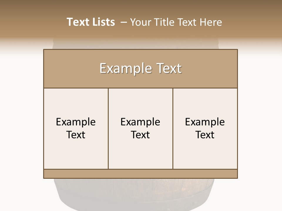 Vat Thirst Cask PowerPoint Template