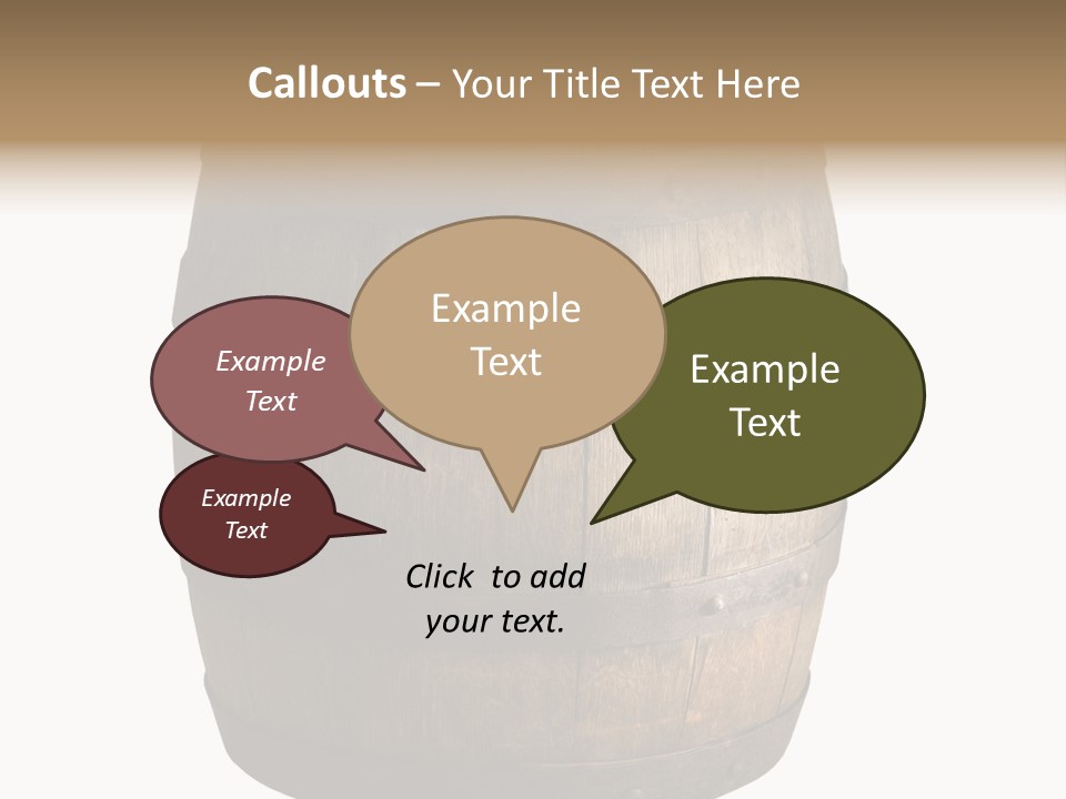 Vat Thirst Cask PowerPoint Template