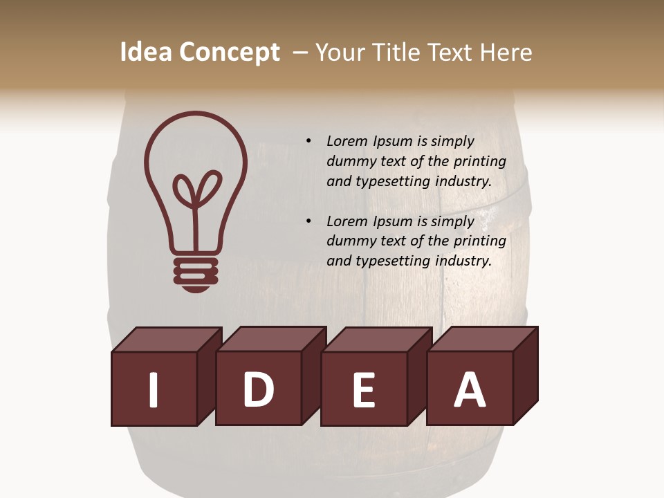 Vat Thirst Cask PowerPoint Template