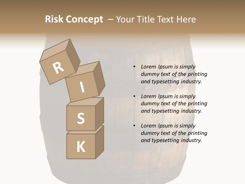 Vat Thirst Cask PowerPoint Template