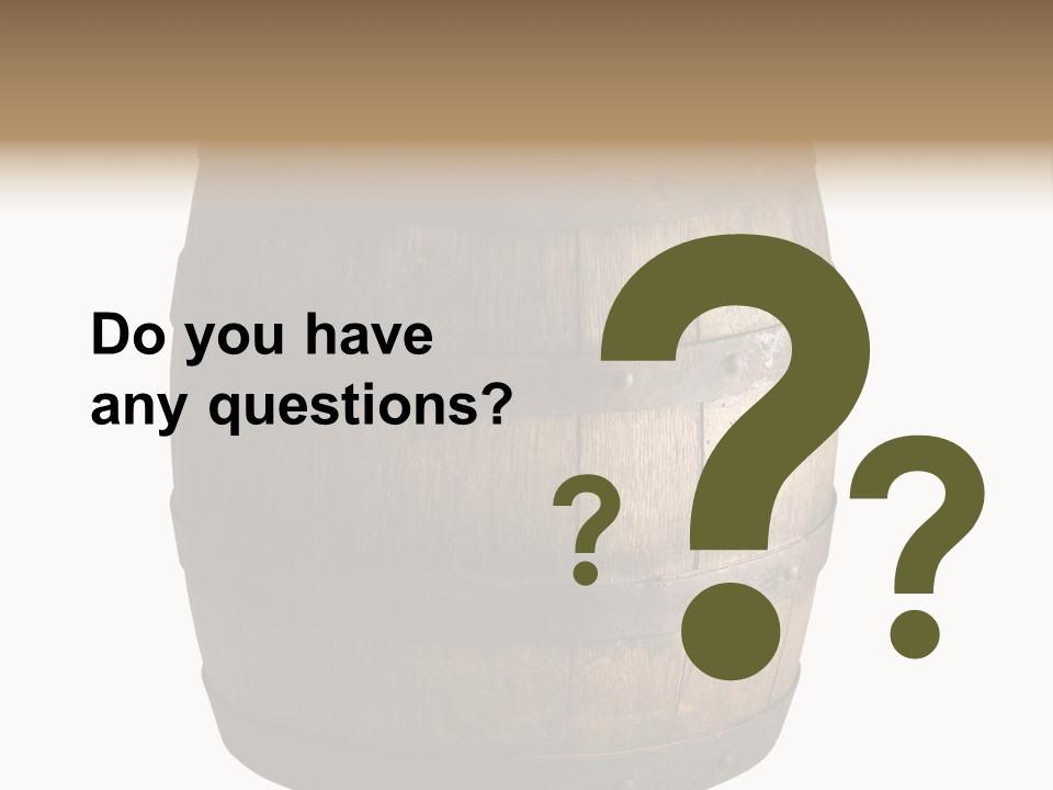 Vat Thirst Cask PowerPoint Template