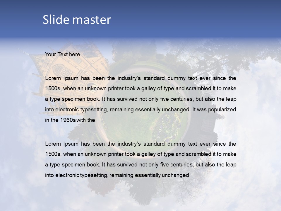 Round Wallpaper Travel PowerPoint Template