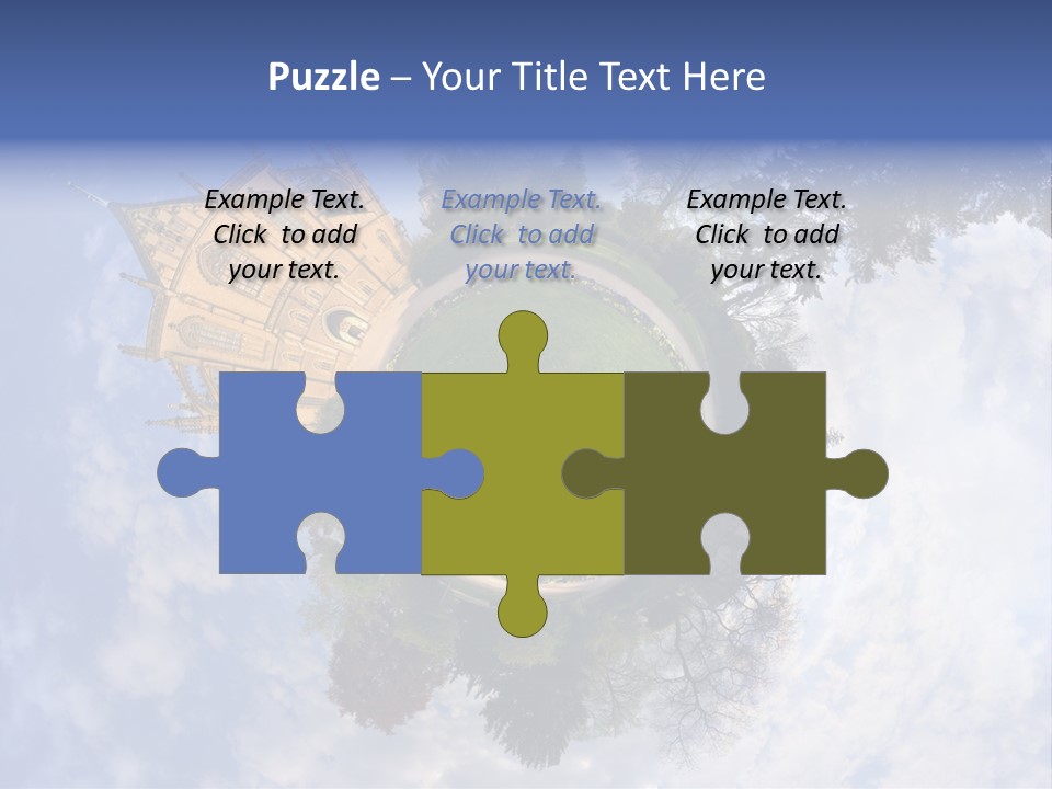 Round Wallpaper Travel PowerPoint Template