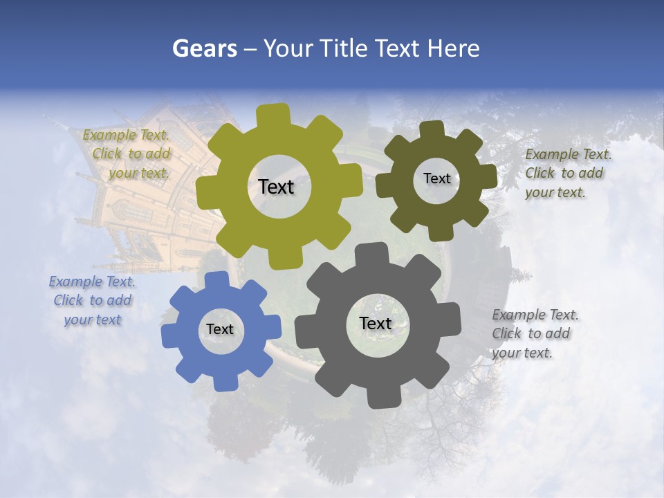 Round Wallpaper Travel PowerPoint Template