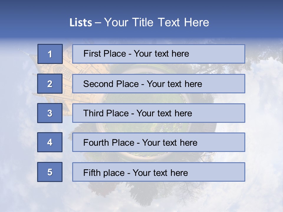 Round Wallpaper Travel PowerPoint Template