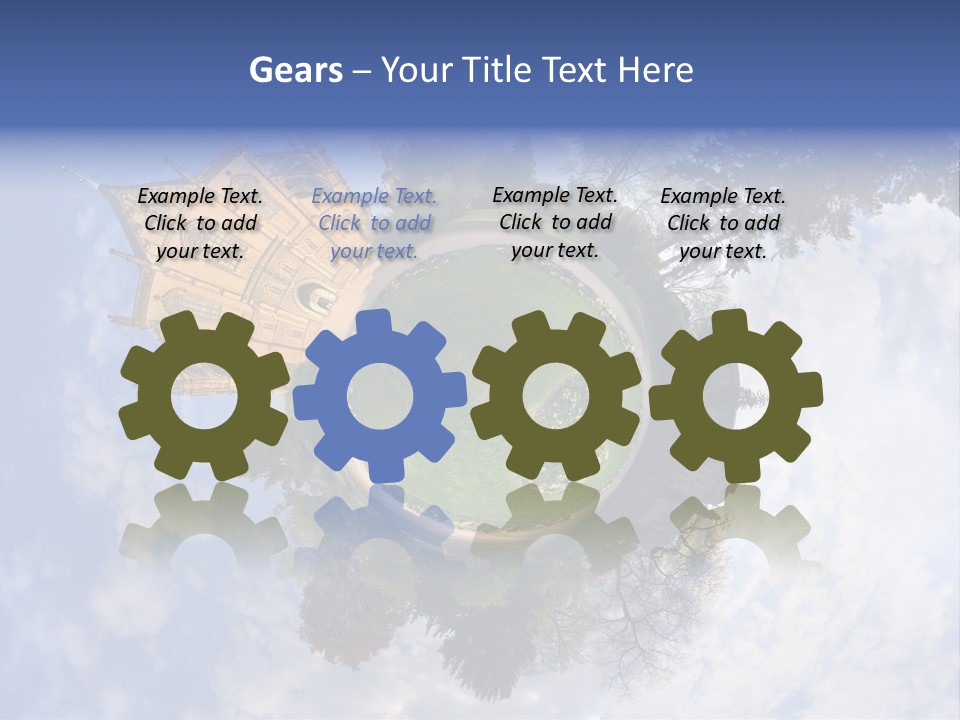 Round Wallpaper Travel PowerPoint Template